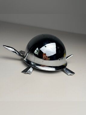 Vintage MCM Irvinware USA - Silver Mock Turtle - Hors D' Oeuvre Toothpick Holder